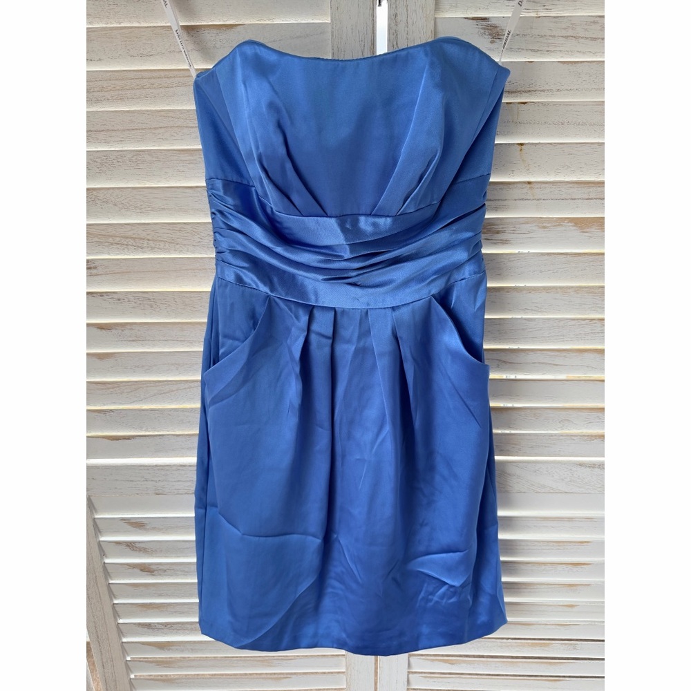 David's Bridal | Strapless Satin Bridesmaid Dress